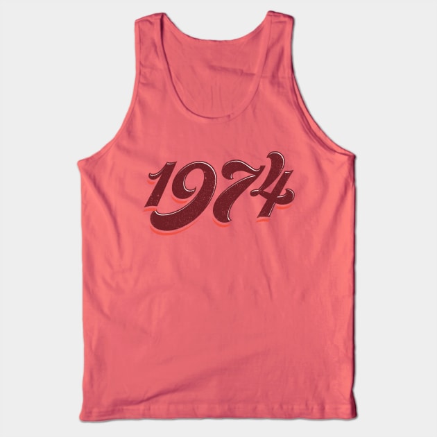 The Seventies - 1974 Tank Top by LeftCoast Graphics